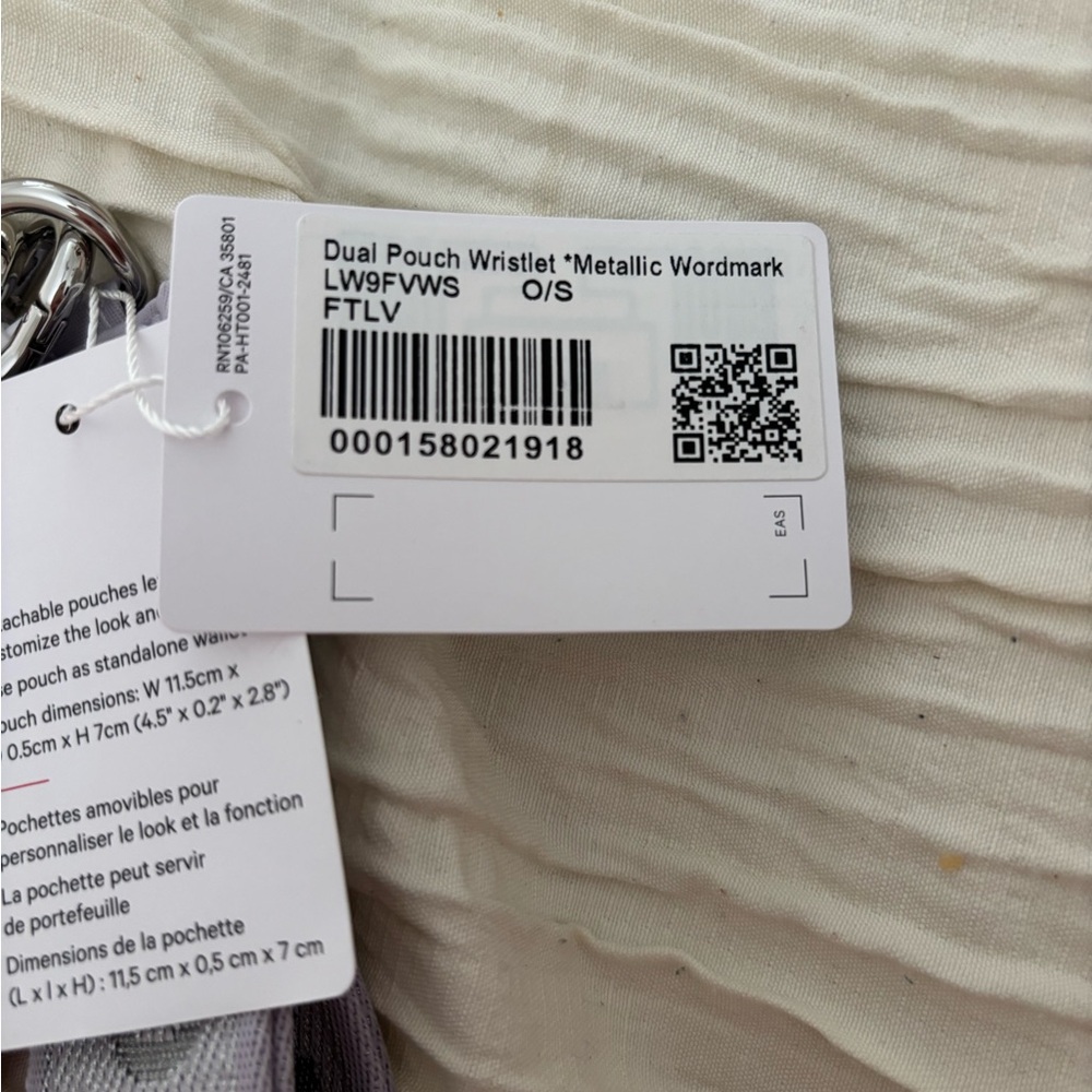 BRAND NEW WITH TAGS Lululemon Lavender Dual Pouch Wristlet - Picture 5 of 6